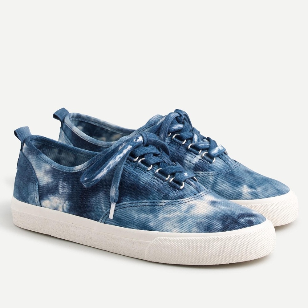 J.Crew Harbor Blue White Tie Dye Sneaker